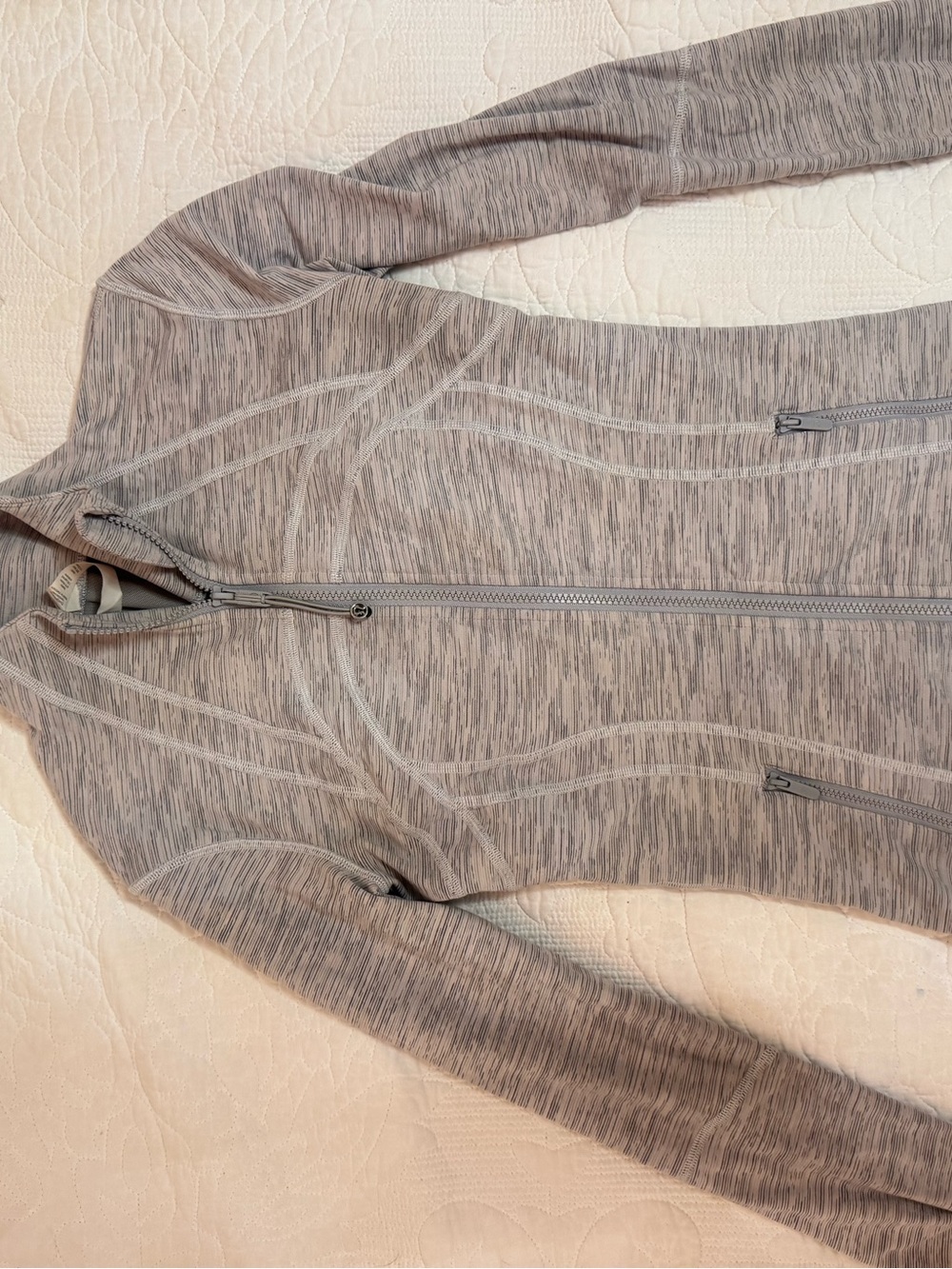 Lululemon Define Jacket Space Dye Grey White Full Zip Athletic Size 4 - Picture 4 of 8